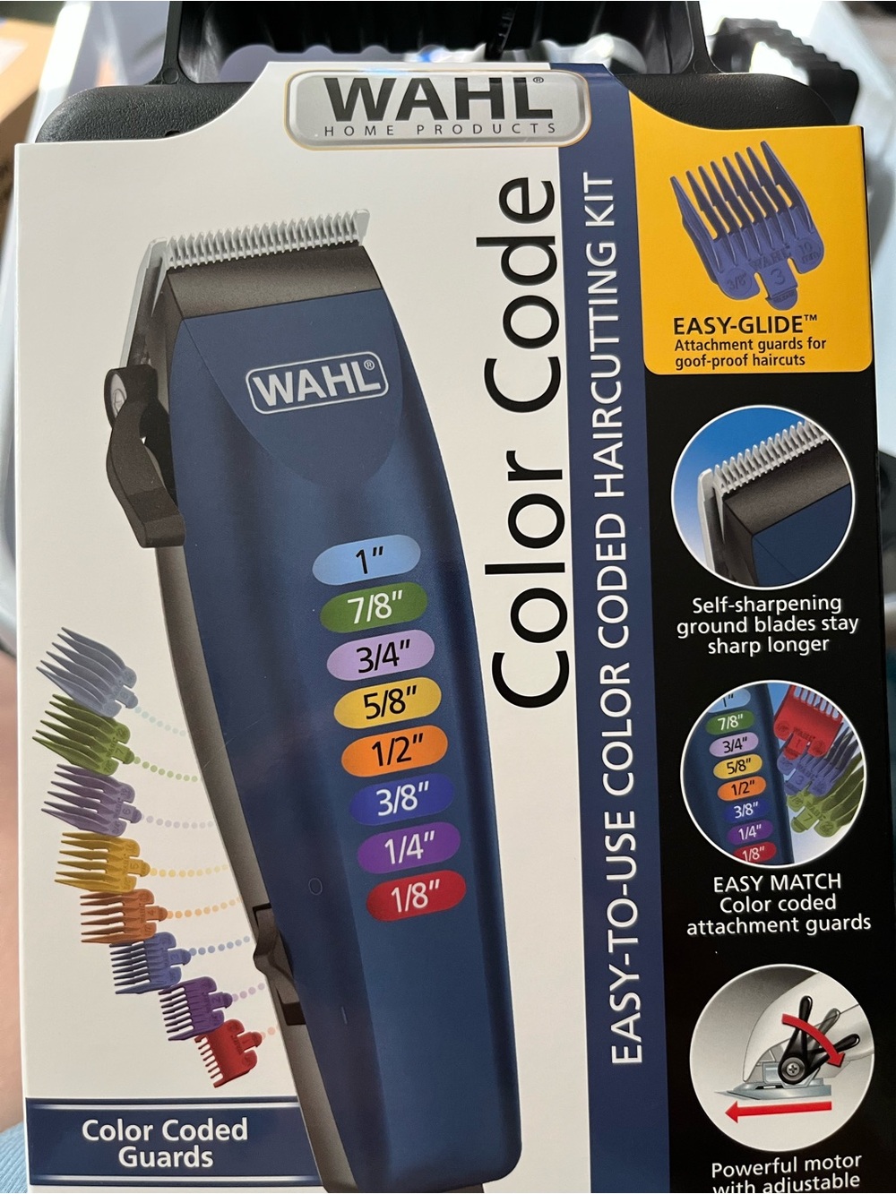 Wahl Color Code Haircutting Clipper Kit - Blue new sealed